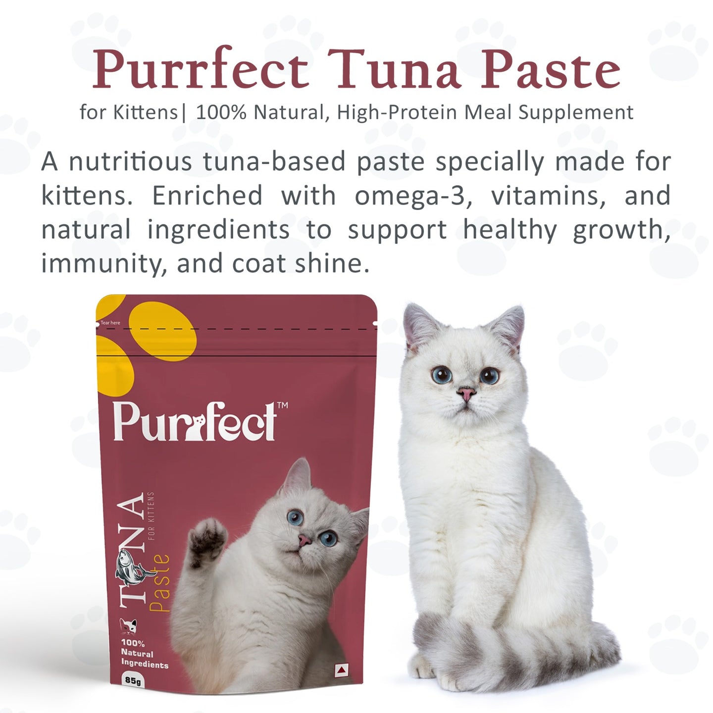 Purrfect Tuna Paste for Kittens (Energy booster) - 85g (Pack of 5)